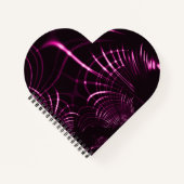 Kurven in rosa Farbe und dunklem Hintergrund Notizblock (Vorderseite)