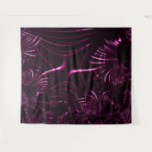 Kurven in rosa Farbe und dunklem Hintergrund Wandteppich (Vorderseite (Horizontal))