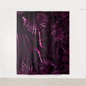 Kurven in rosa Farbe und dunklem Hintergrund Wandteppich (Vorderseite)