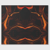 Kurven oder Höllenkorallen, über dunkles Fondspapi Geschenkpapier (Flach)