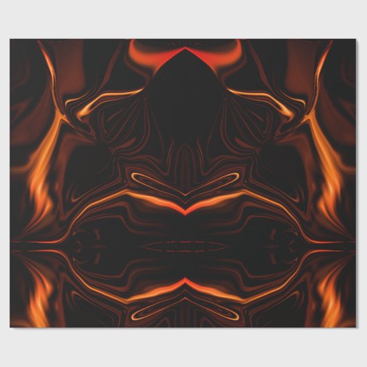 Kurven oder Höllenkorallen, über dunkles Fondspapi Geschenkpapier (Flach)