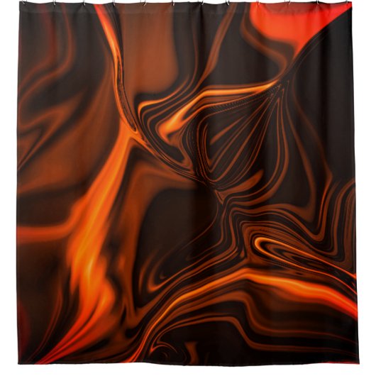 Kurven oder Wellen Korallen, über dunklen Fonds Duschvorhang (Vorderseite)