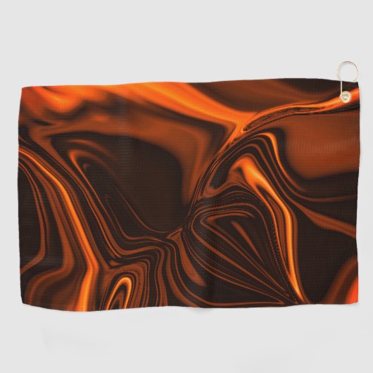 Kurven oder Wellen Korallen, über dunklen Fonds Golfhandtuch (Horizontal)