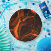 Kurven oder Wellen Korallen, über dunklen Fonds Pappteller (Party)