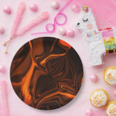 Kurven oder Wellen Korallen, über dunklen Fonds Pappteller (Party)