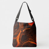 Kurven oder Wellen Korallen, über dunklen Fonds Tragetaschen Mit Langen Trägern (Vorderseite)