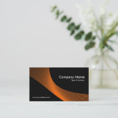 Kurven - Orange auf Schwarzem Visitenkarte (Stehend Vorderseite)