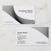 Kurven - Schwarz auf Weiß (Gold) Visitenkarte (Vorne/Hinten)