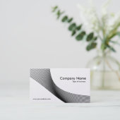 Kurven - Schwarz auf Weiß (Gold) Visitenkarte (Stehend Vorderseite)