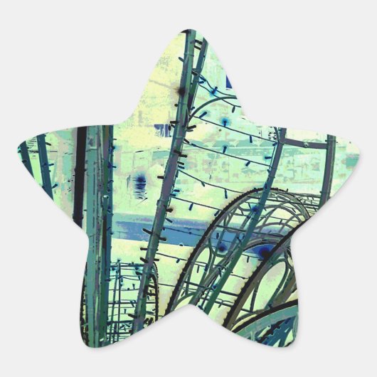 Kurven Stern-Aufkleber (Vorderseite)