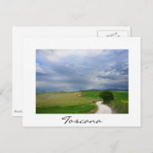 Kurven Straße Richtung Ziel Toscana Postkarte (Vorne/Hinten)