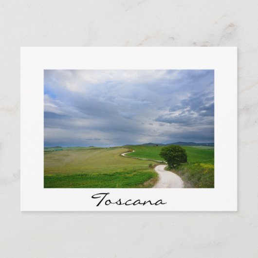 Kurven Straße Richtung Ziel Toscana Postkarte (Vorderseite)