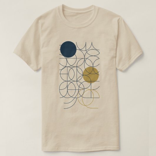 Kurven und Kreise Kunst T - Shirt von Männern (Design vorne)