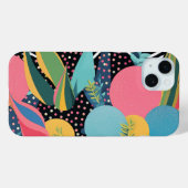 Kurven und Punkte mit Blätter Case-Mate iPhone Hülle (Rückseite (Horizontal))