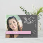 Kurven- und Punktgraduierung: Benutzerrosa Einladung (Stehend Vorderseite)