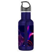 Kurven von blau bis rot, rosa und weiß edelstahlflasche (Rückseite)