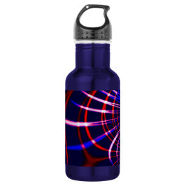 Kurven von blau bis rot, rosa und weiß edelstahlflasche