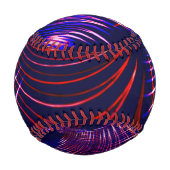 Kurven von blau bis rot und weiß. Altrosa? Baseball (Rückseite)