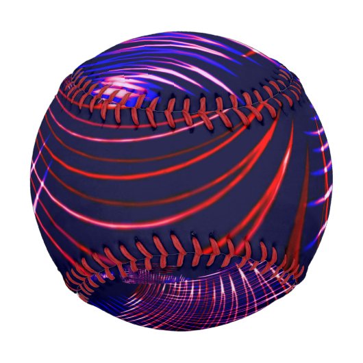 Kurven von blau bis rot und weiß. Altrosa? Baseball (Rückseite)