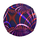 Kurven von blau bis rot und weiß. Altrosa? Baseball (Vorderseite)