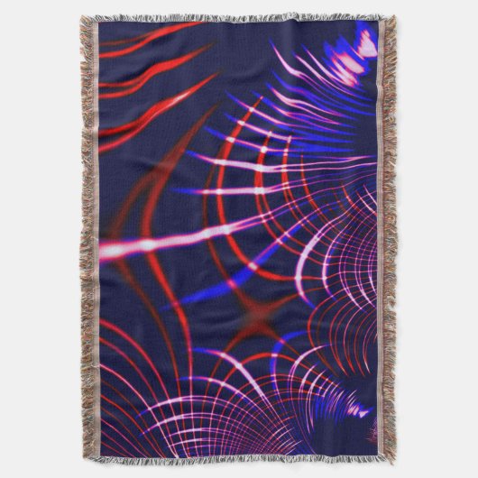 Kurven von blau bis rot und weiß. Altrosa? Decke (Vorderseite Vertikal)