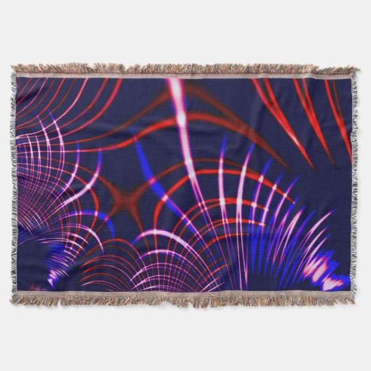 Kurven von blau bis rot und weiß. Altrosa? Decke (Vorderseite)