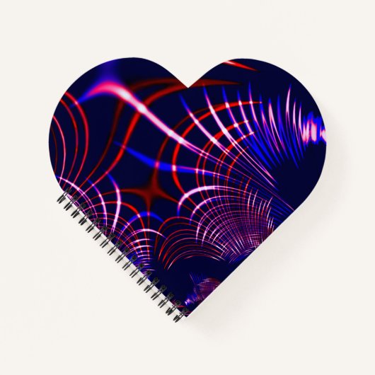 Kurven von blau bis rot und weiß. Altrosa? Notizblock (Vorderseite)