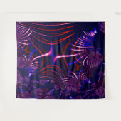 Kurven von blau bis rot und weiß. Altrosa? Wandteppich (Vorderseite (Horizontal))