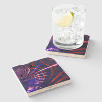 Kurven von blau bis rot, weiß und rosa