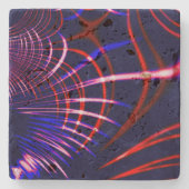 Kurven von blau bis rot, weiß und rosa steinuntersetzer (Vorderseite)