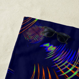 Kurven von Kalkgrün bis Korallen und Blau Strandtuch