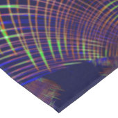 Kurven von Kalkgrün bis Korallen und Blau Tischdecke (Schrägansicht)