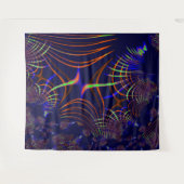 Kurven von Kalkgrün bis Korallen und Blau Wandteppich (Vorderseite (Horizontal))