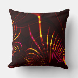 Kurven von pink bis feuerfarben kissen