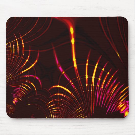 Kurven von Rosa bis "Feuerfarbe" Mousepad (Vorne)