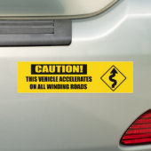 Kurven-Vorsichtgelb Autoaufkleber (Auf Auto)