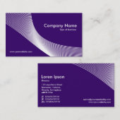 Kurven - Weiß auf Deep Purple 330066 Visitenkarte (Vorne/Hinten)