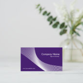 Kurven - Weiß auf Deep Purple 330066 Visitenkarte (Stehend Vorderseite)