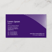 Kurven - Weiß auf Deep Purple 330066 Visitenkarte (Rückseite)