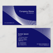 Kurven - weiß auf dunkelblau visitenkarte (Vorne/Hinten)