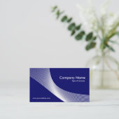 Kurven - weiß auf dunkelblau visitenkarte (Stehend Vorderseite)