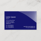 Kurven - weiß auf dunkelblau visitenkarte (Rückseite)