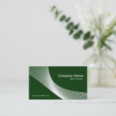 Kurven - Weiß auf dunkelgrün 003300 Visitenkarte (Stehend Vorderseite)