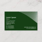 Kurven - Weiß auf dunkelgrün 003300 Visitenkarte (Rückseite)