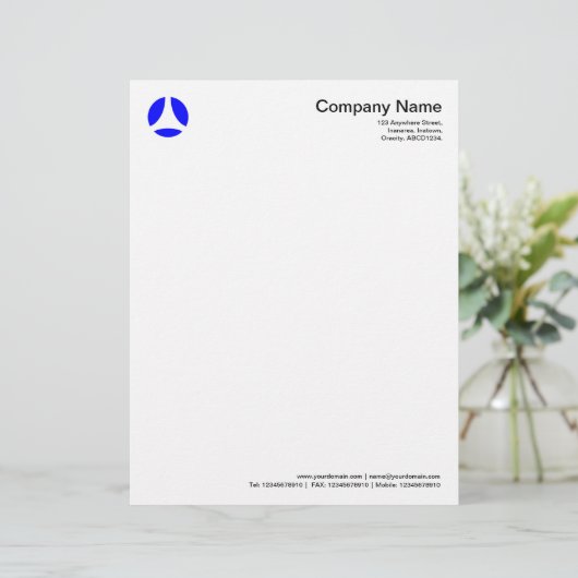 Kurvenball - Blau Briefkopf (Stehend Vorderseite)