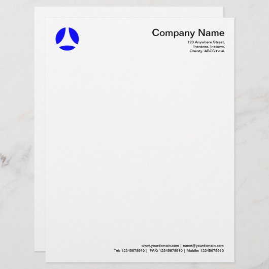 Kurvenball - Blau Briefkopf (Vorne/Hinten)