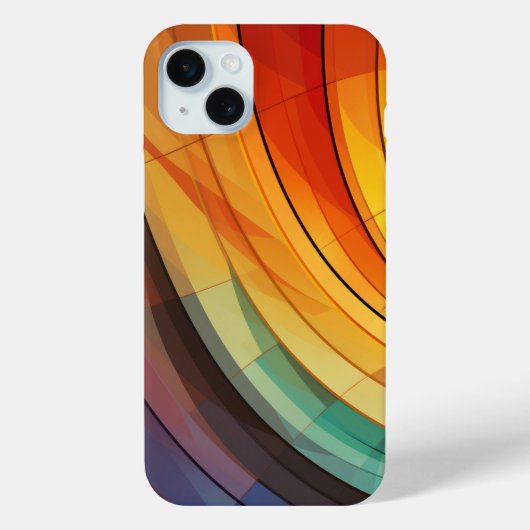 Kurvendesign in Regenbogenfarben Case-Mate iPhone Hülle (Rückseite)
