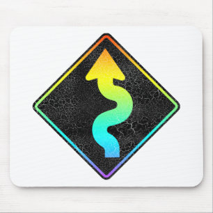 kurvenförmige Straße vor der Straße Mousepad