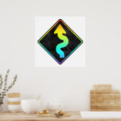 kurvenförmige Straße vor der Straße Poster (Küche)