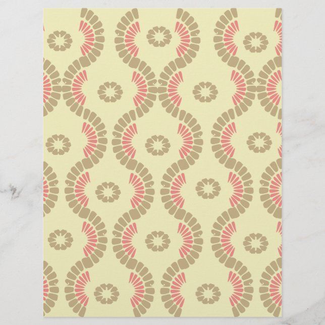 Kurvenmuster Scrapbook Paper (Vorderseite)